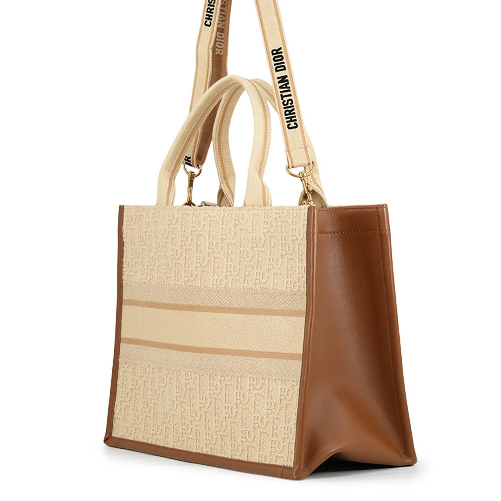 Christian Dior Tote Bag Book Canvas Christian